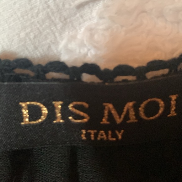 Dis Moi, stunning black Italian lace cold shoulder top, L-XL - Picture 10 of 11